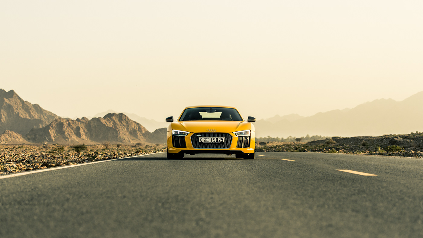 Audi Audi R8 audi sport automotive   branding  campaign commercial Photography  retouching  United Arab Emirates
