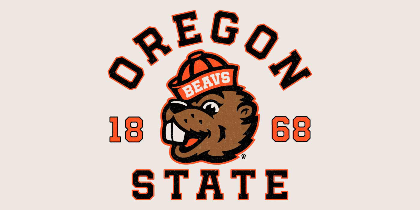 Benny Beaver beavers osu Oregon State Oregon Mascot logo ILLUSTRATION  branding  football