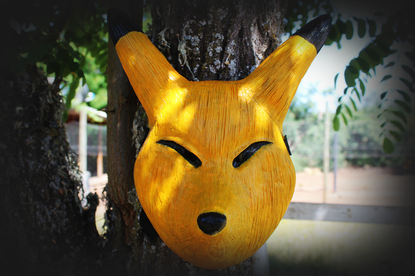 art Character design mask resin sculpture wood