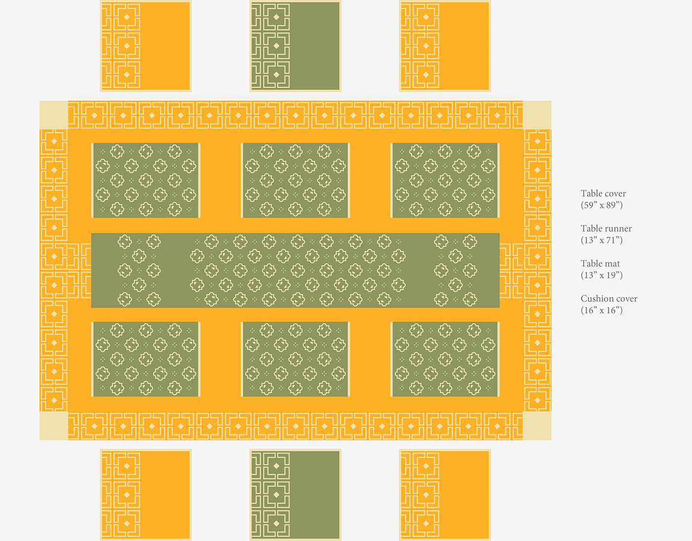 blocks cushions home pattern design  print design  prints table linen table story textile Textiles