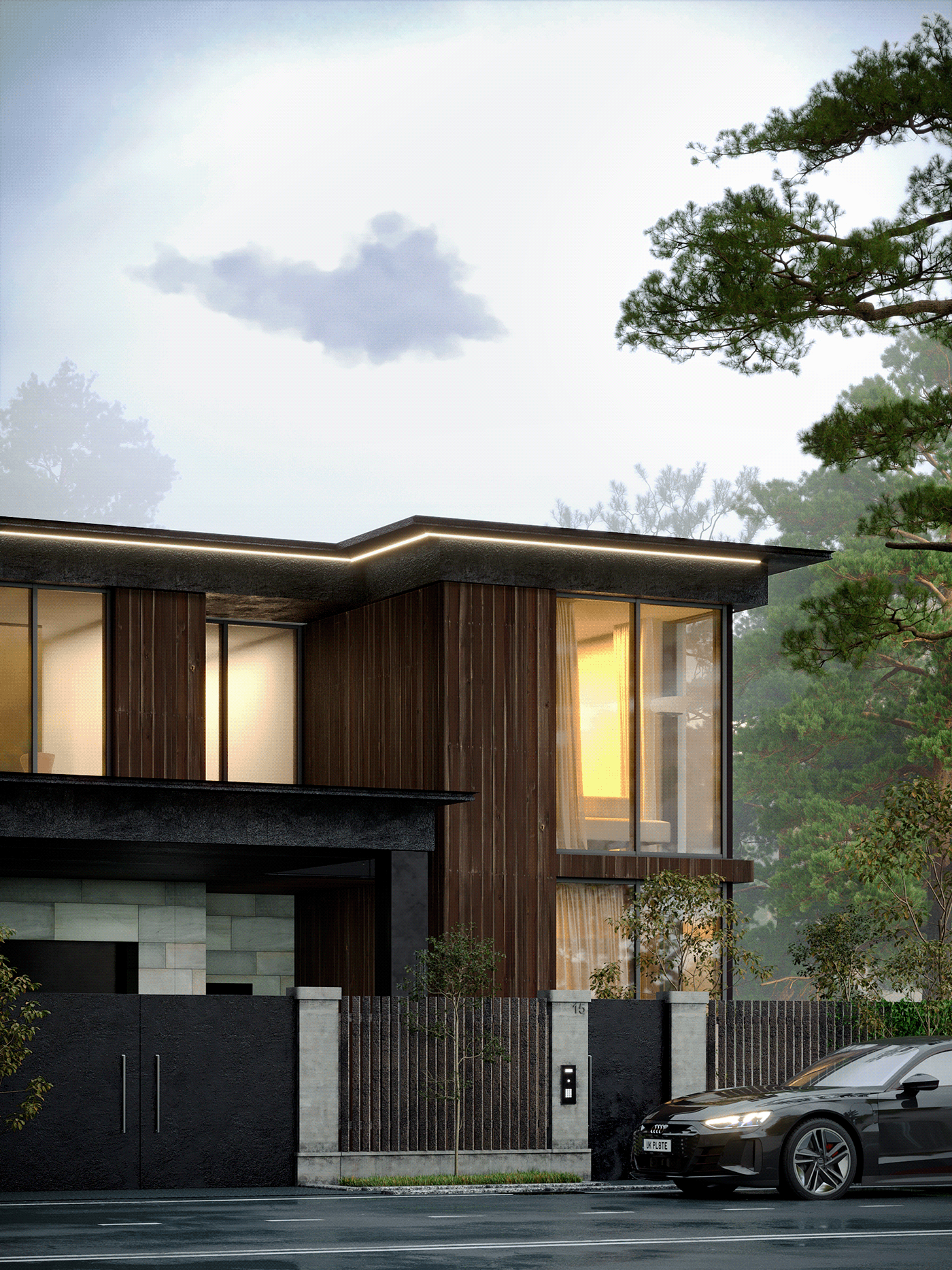 archviz exterior design HOUSE DESIGN residential Villa