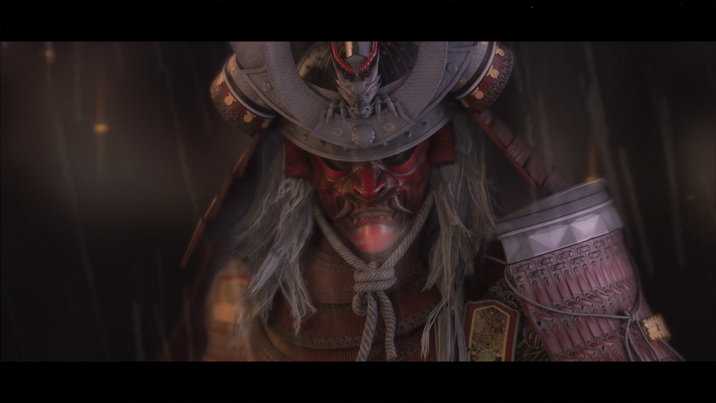 after effects animation  fantasy music oni samurai Sword tango video clip yokai