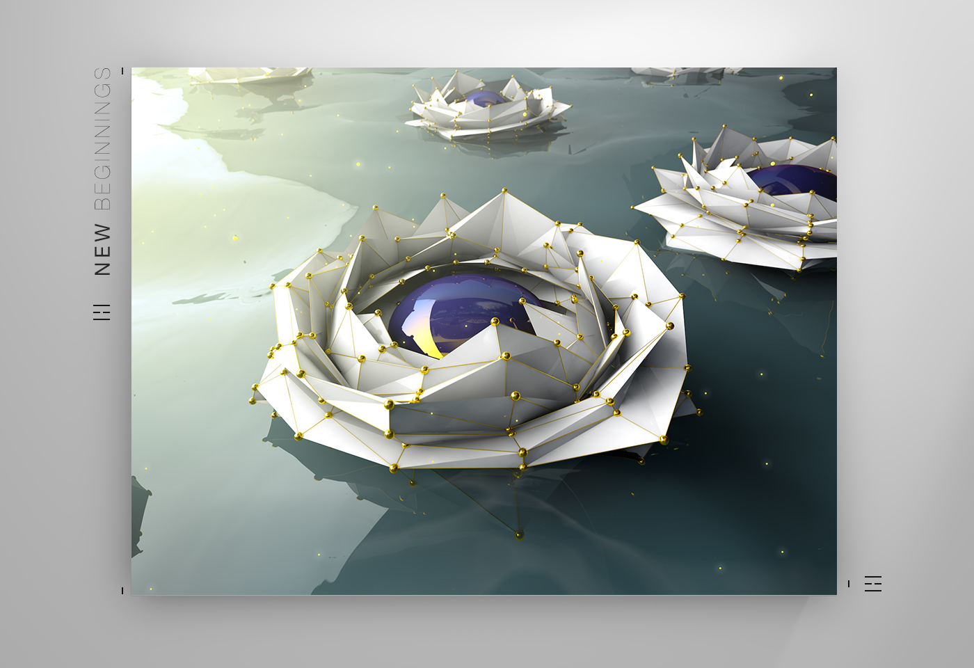 cinema4d Abstract Art c4d gold White daily