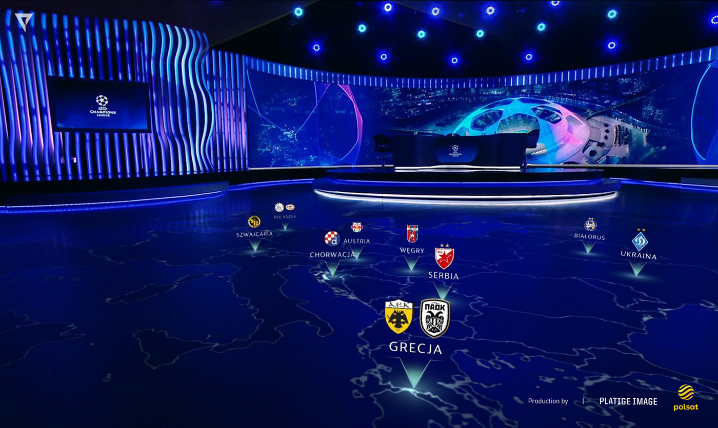augmented reality virtual set broadcast motion graphics  Graphic Designer sports football