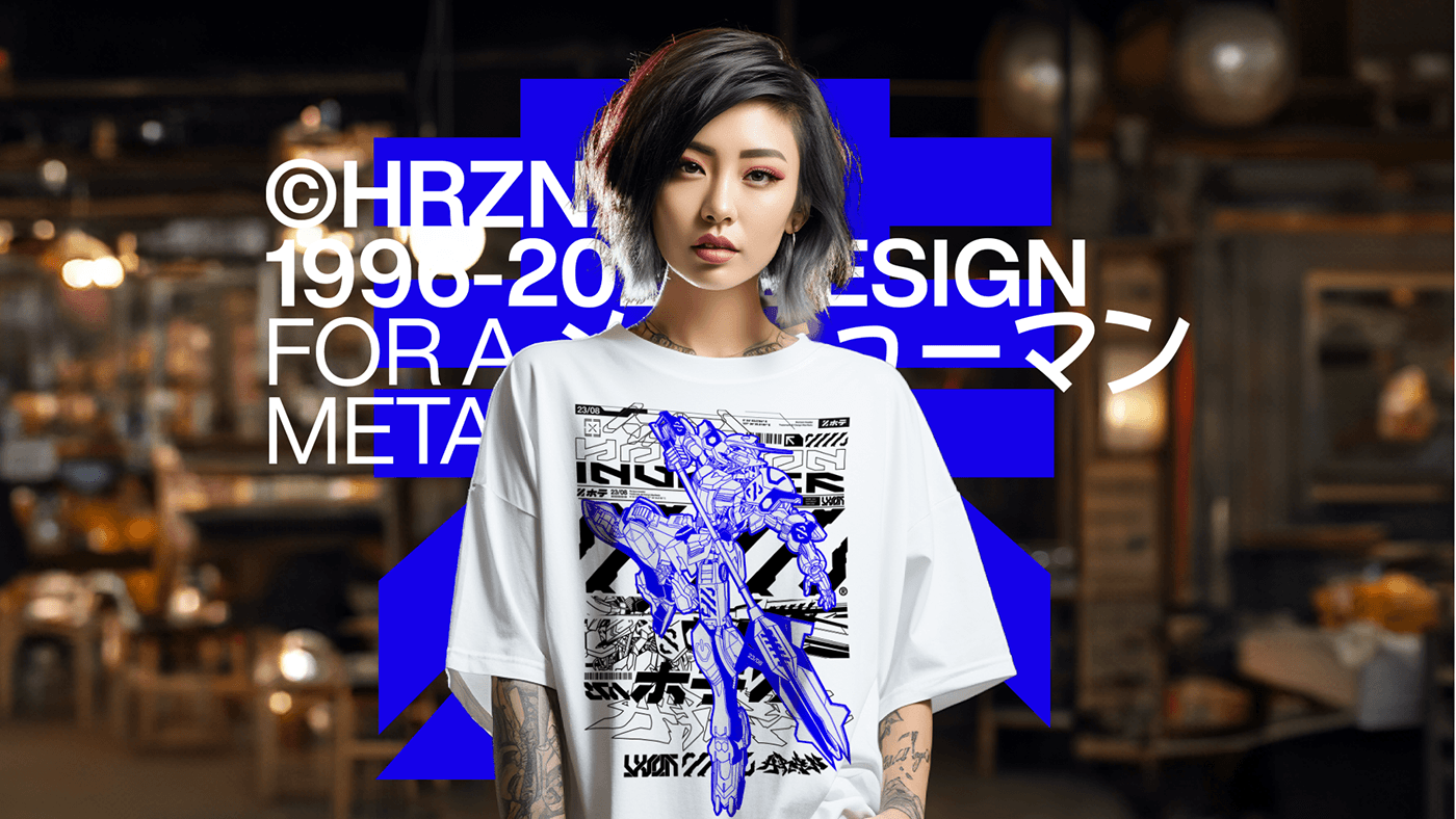 mecha Gundam fanart Scifi Cyberpunk TECHWEAR Fashion  Clothing apparel t-shirt
