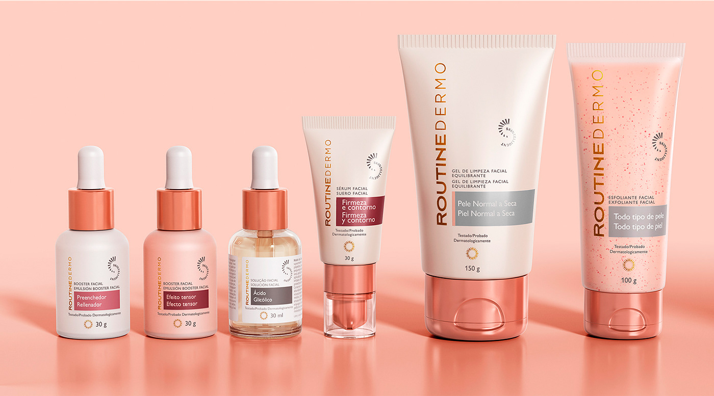 beauty care cosmetics Dermocosmetic facial Logo Design Packaging skin skincare visual identity