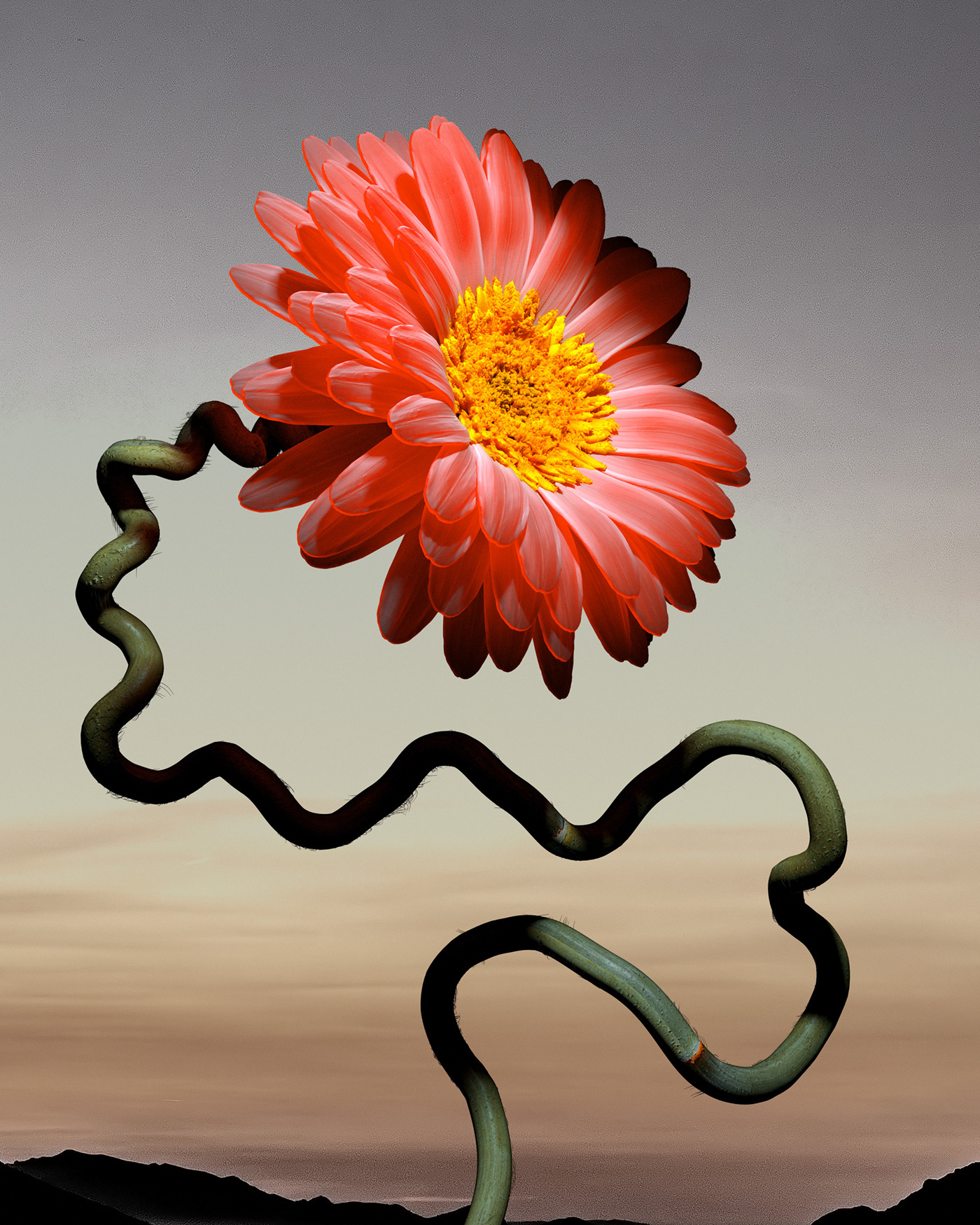 3D art CGI Flowers Nature nft plants portrait sculpture surreal