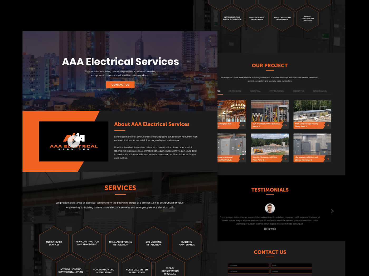 commercial construction contractor electrical