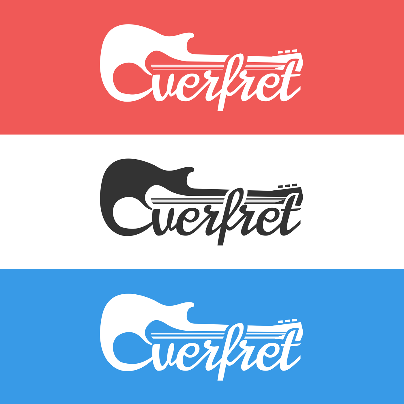 graphic design brand branding  creative logo tricolour guitar music