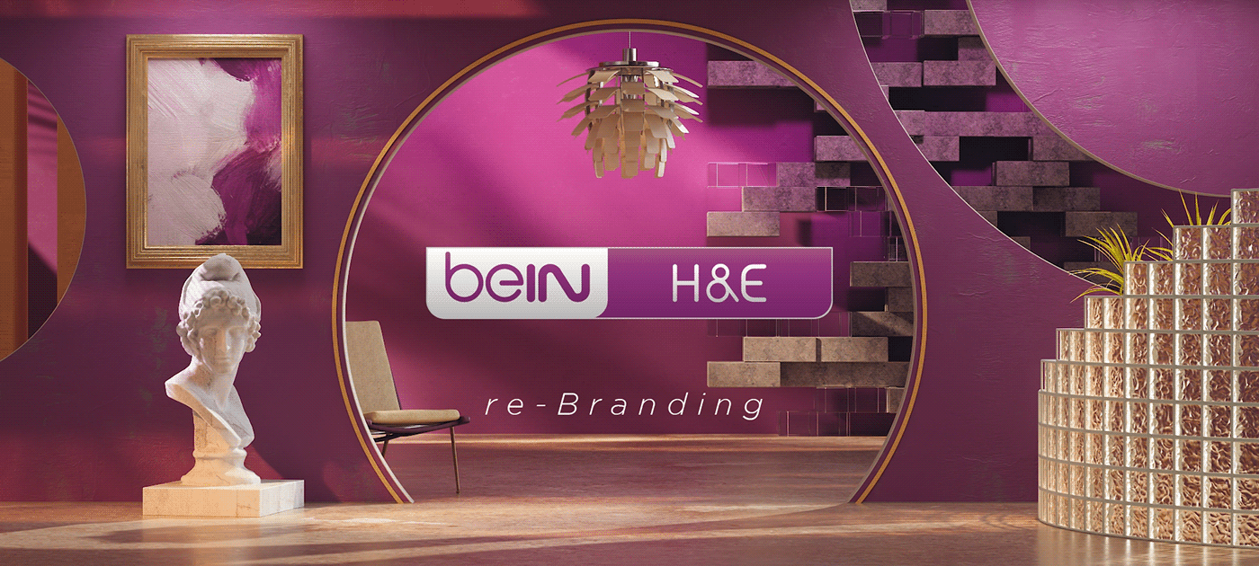 BEIN channel branding cinema 4d octane motion graphics  after effects animation  3d motion aftereffects