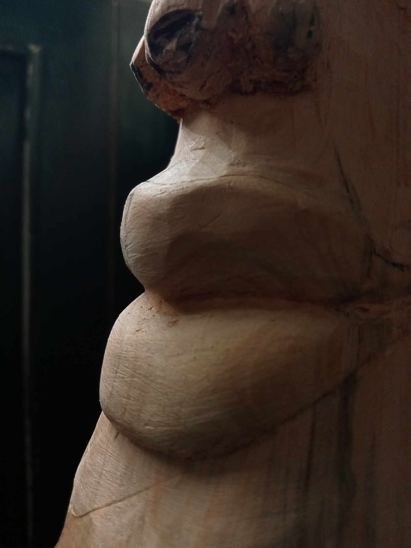 Akhenaten bust egypt handcarved oak Oakwood pharaoh sculpting  sculpture wood