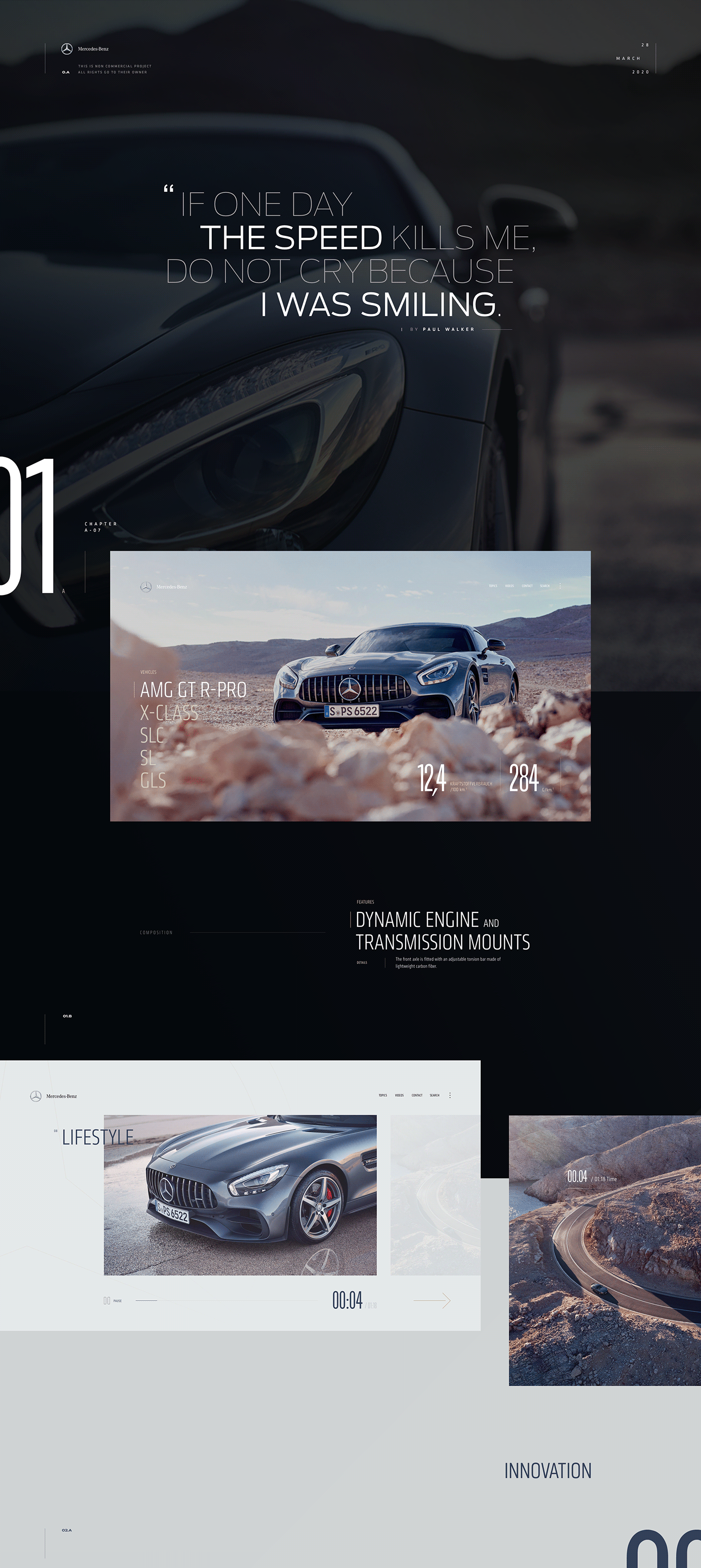 art direction  car UI/UX Web Design 