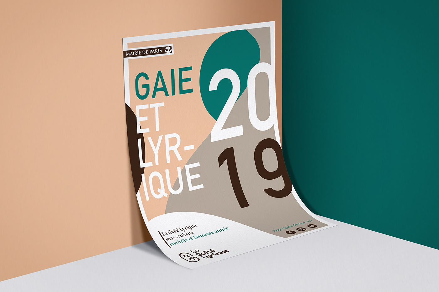 Gaîté-Lyrique poster Paris town hall new year typography  