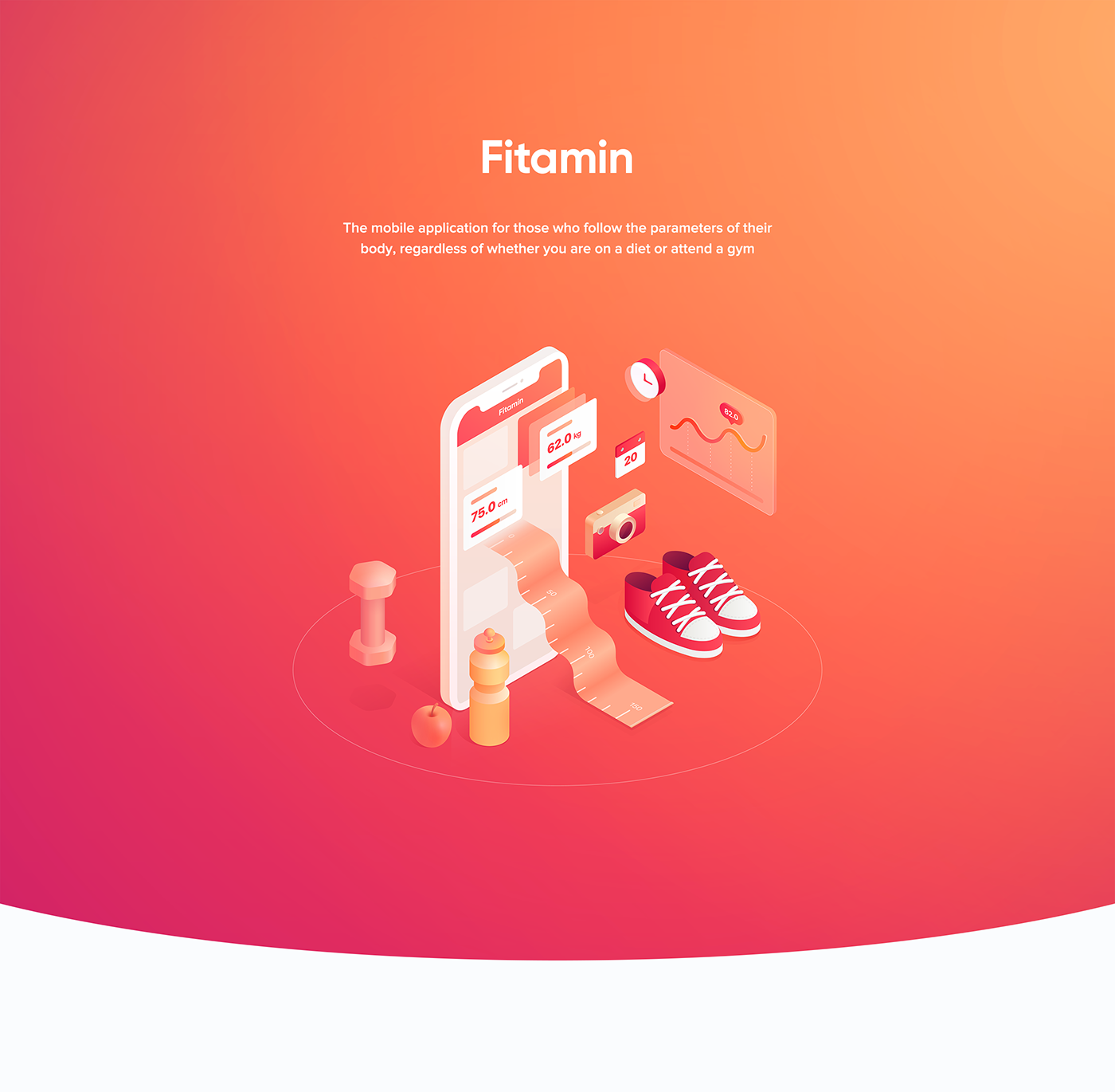 UI mobile animation  ux interaction Interface fitness Health gradient app