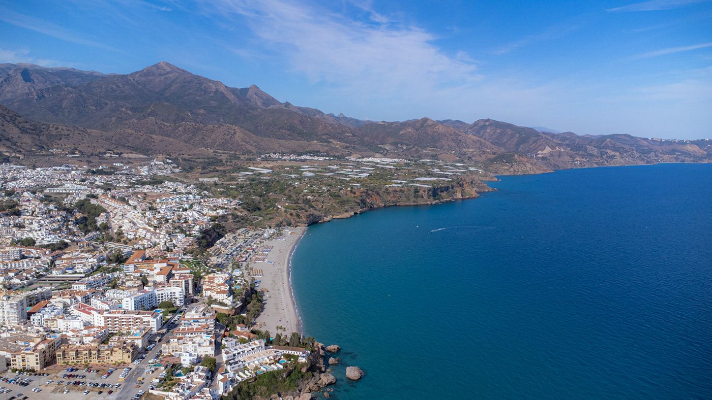 beach Ocean Aerial drone Landscape Travel spain aerialphotography nerja