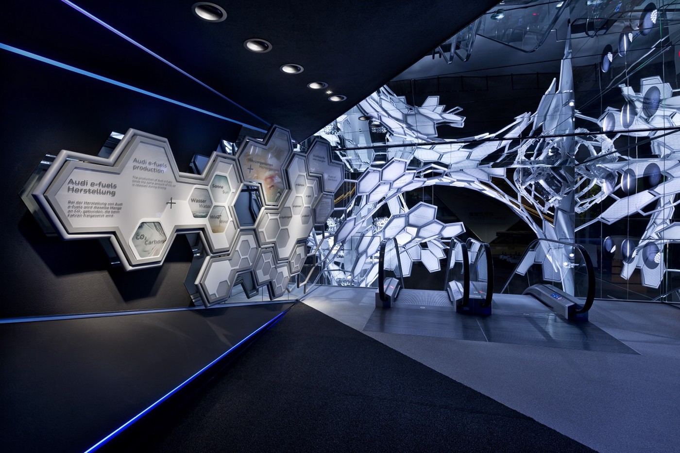 Adobe Portfolio Audi IAA experience walk Exhibition Design  spatial Experience ux Communication Design exhibit