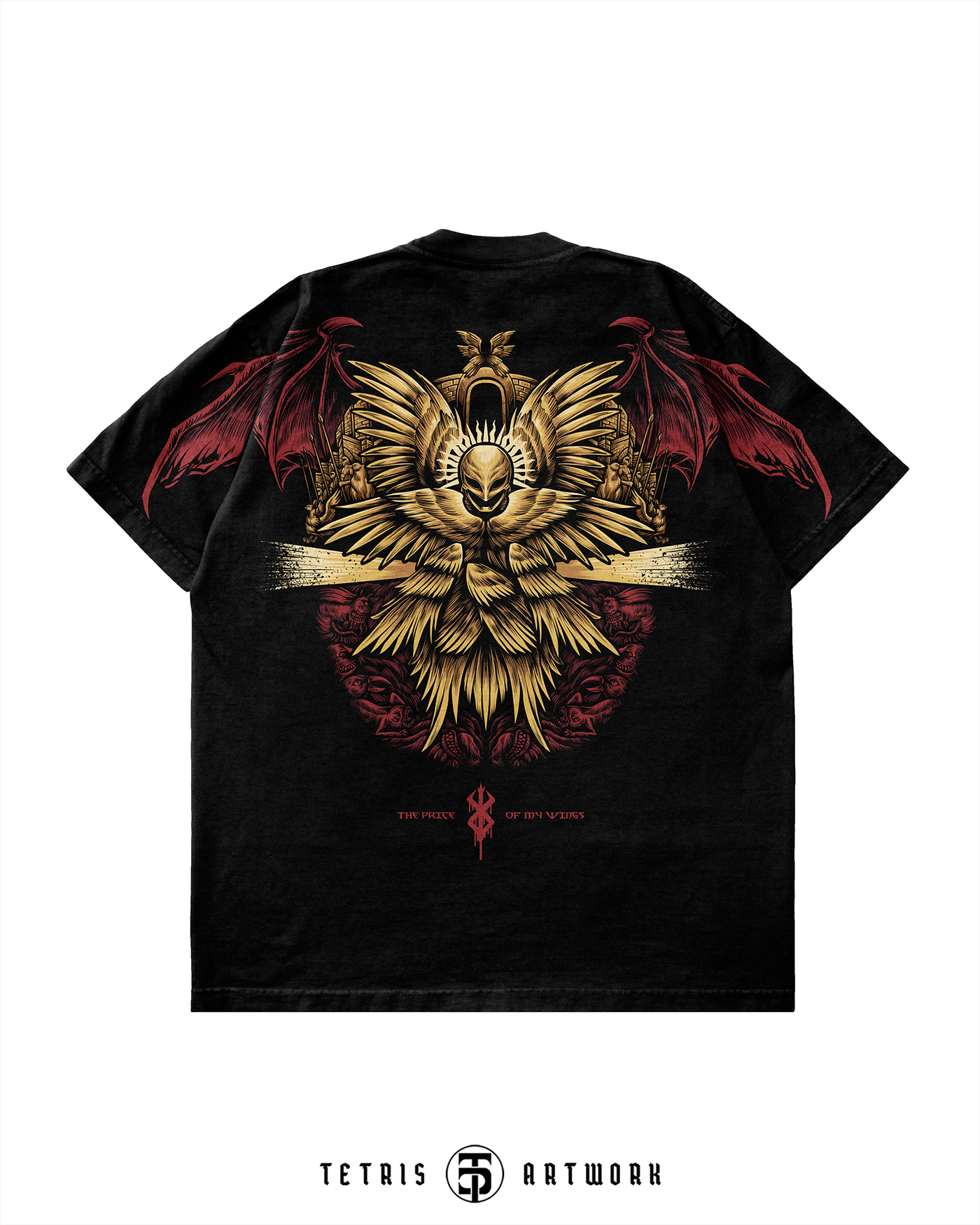 Berserk guts Skull Knight Griffith eclipse Tshirt Design anime tshirt anime illustration tshirt illustration streetwear