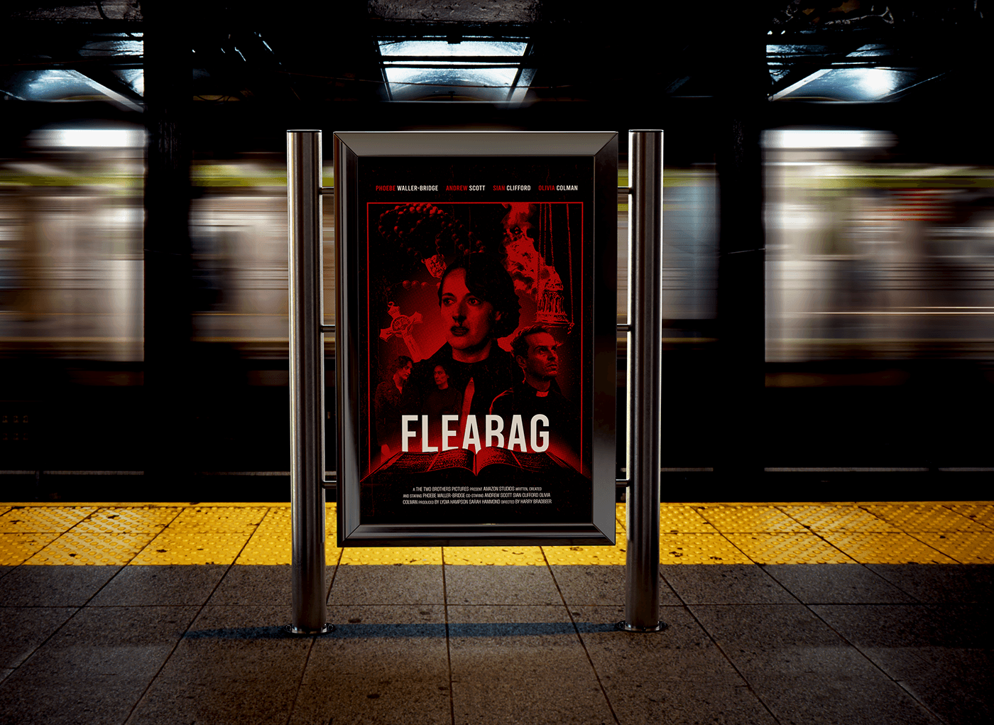 design graphic design  design gráfico Fleabag poster movie poster horror movie horror movie poster Cinema movie