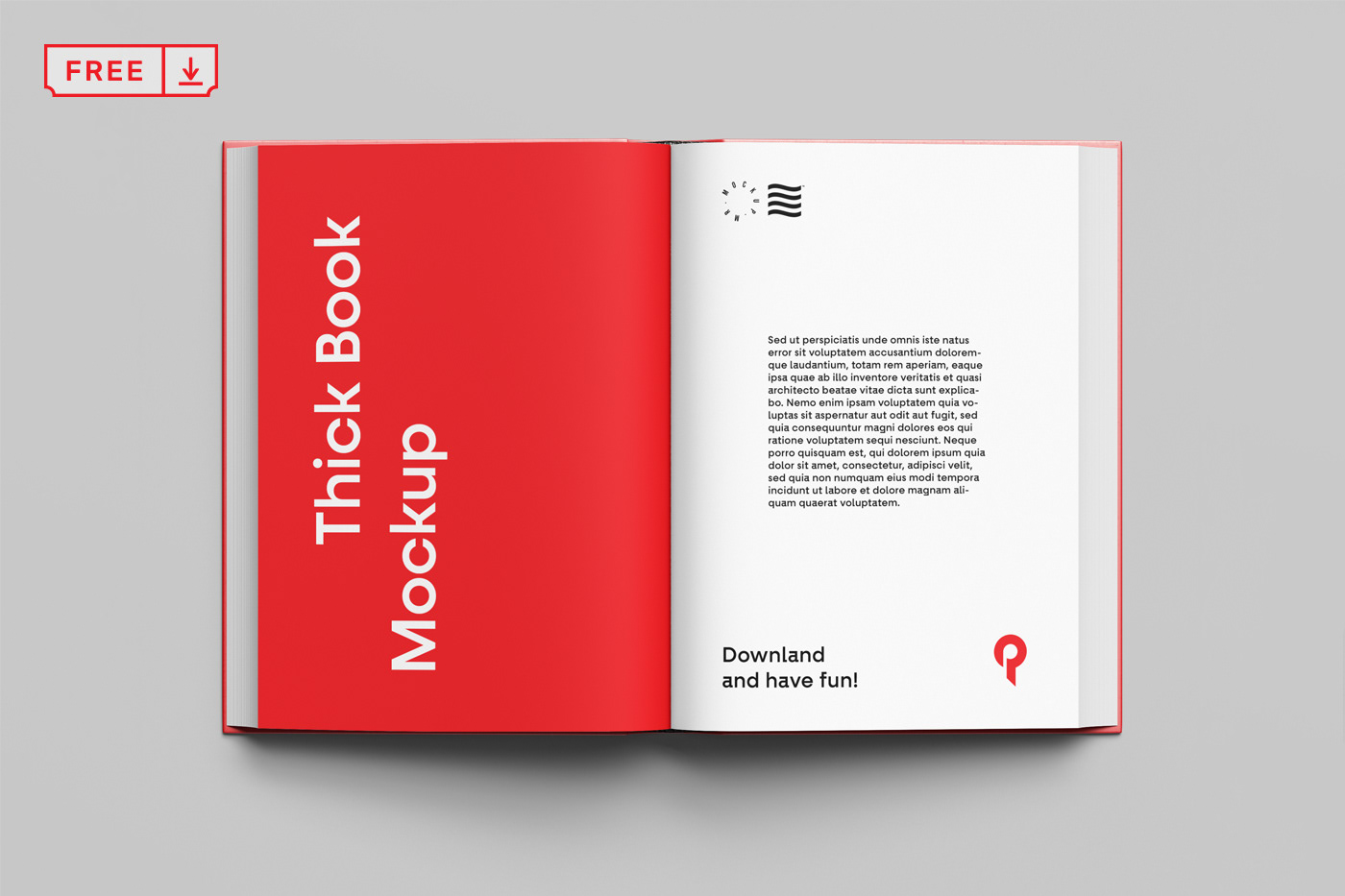 artwork book design download editorial hardcover Mockup Project psd Thick