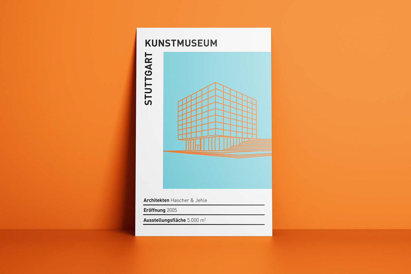 stuttgart architektur architecture poster print