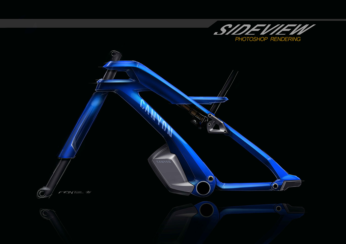 industriedesign transportationdesign sketch Bike mountainbike canyon Produktdesign
