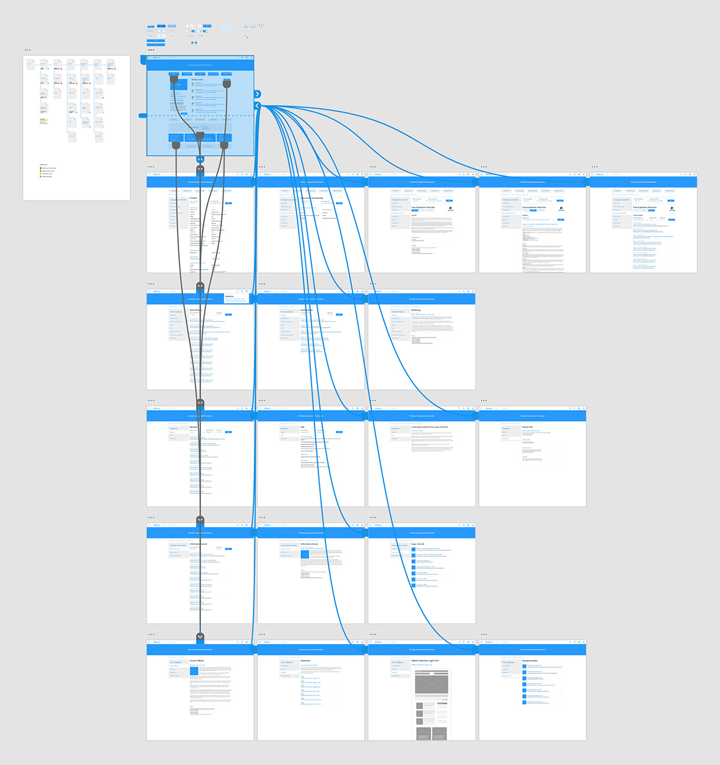 wireframe sketch Board interaction