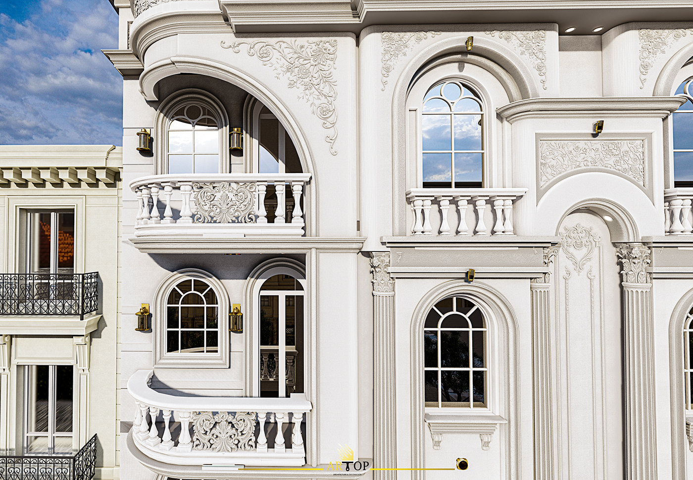 building exterior architecture Render visualization 3D lumion Classic facade house