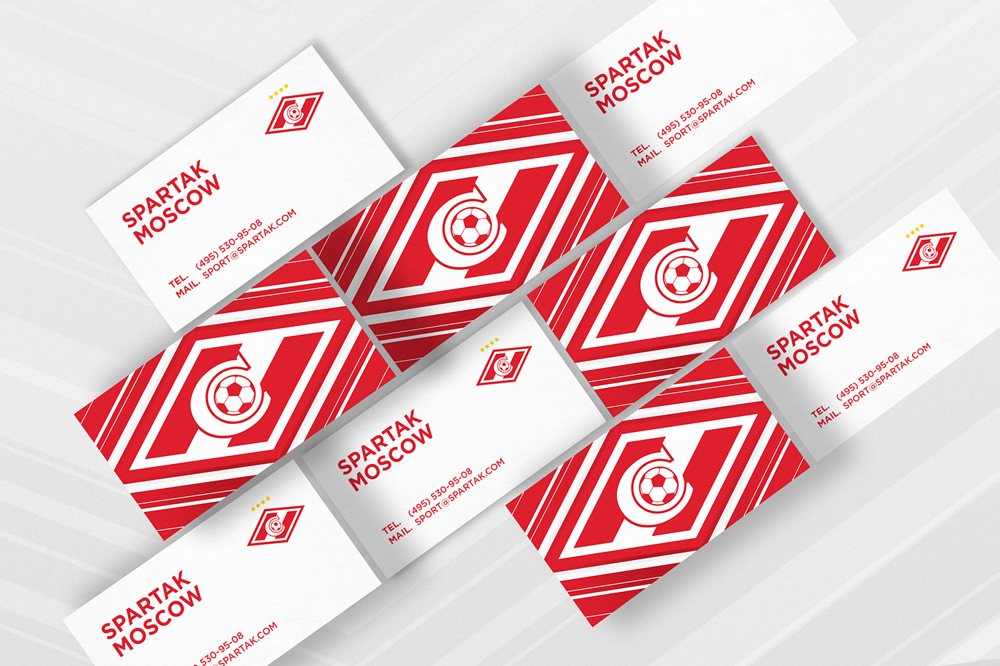 Spartak Moscow design red football branding  graphic key visual Players concept