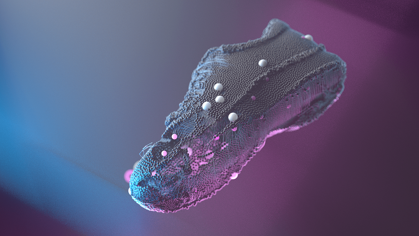 fluid Liquid Nike particles shoes