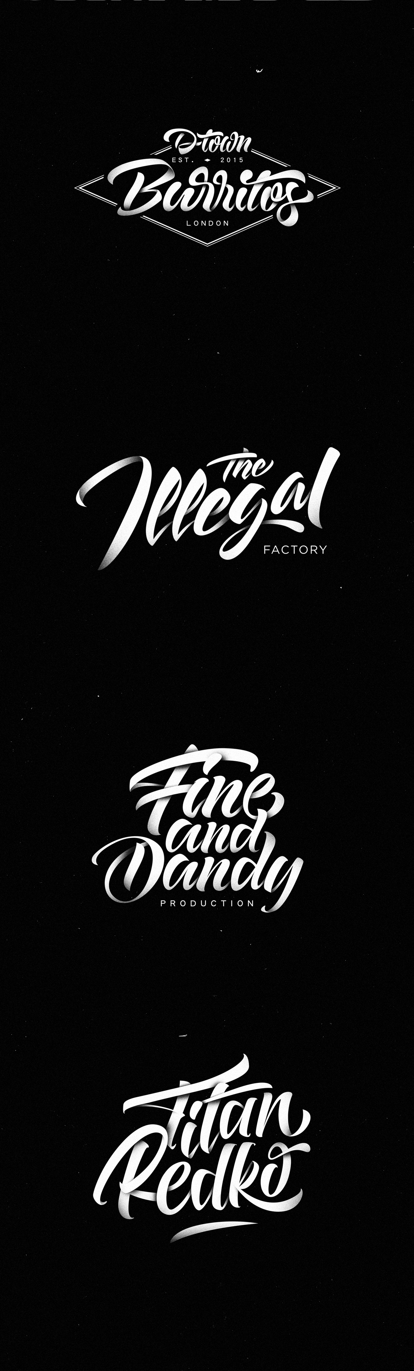 lettering Hand letterin type handtype font brush typo logo motion design Animated Logo sketches ink identity brand