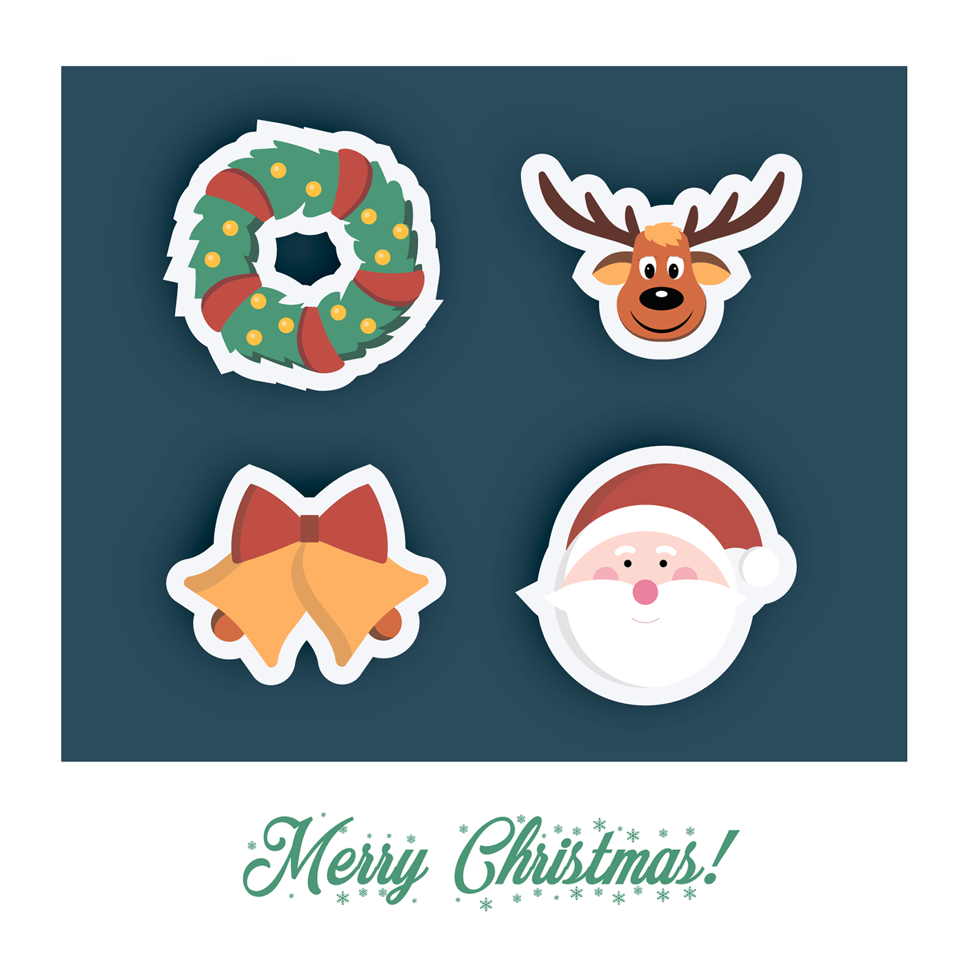 stickers icons Christmas