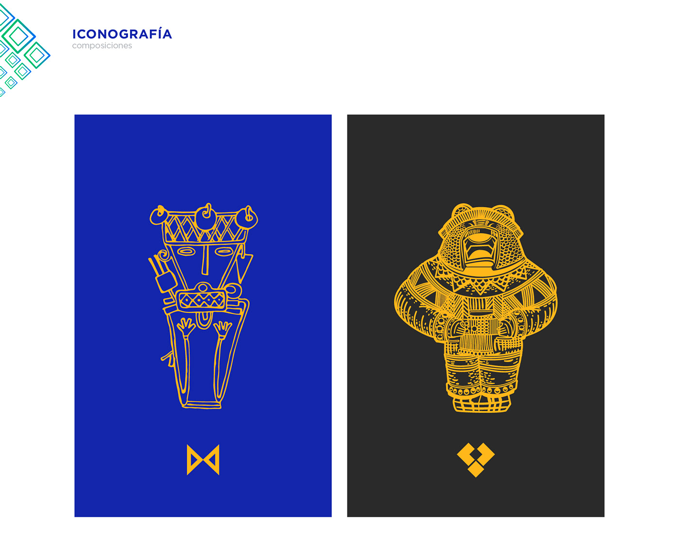 muisca colombia brand graphic indigena preocolombino color UI/UX ILLUSTRATION  Logotipo