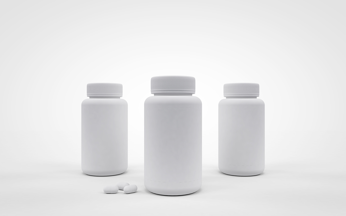 Label pills package product visualization