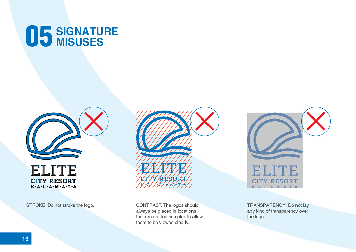 logo brand Stationery identity hotel business blue manual guidelines mock