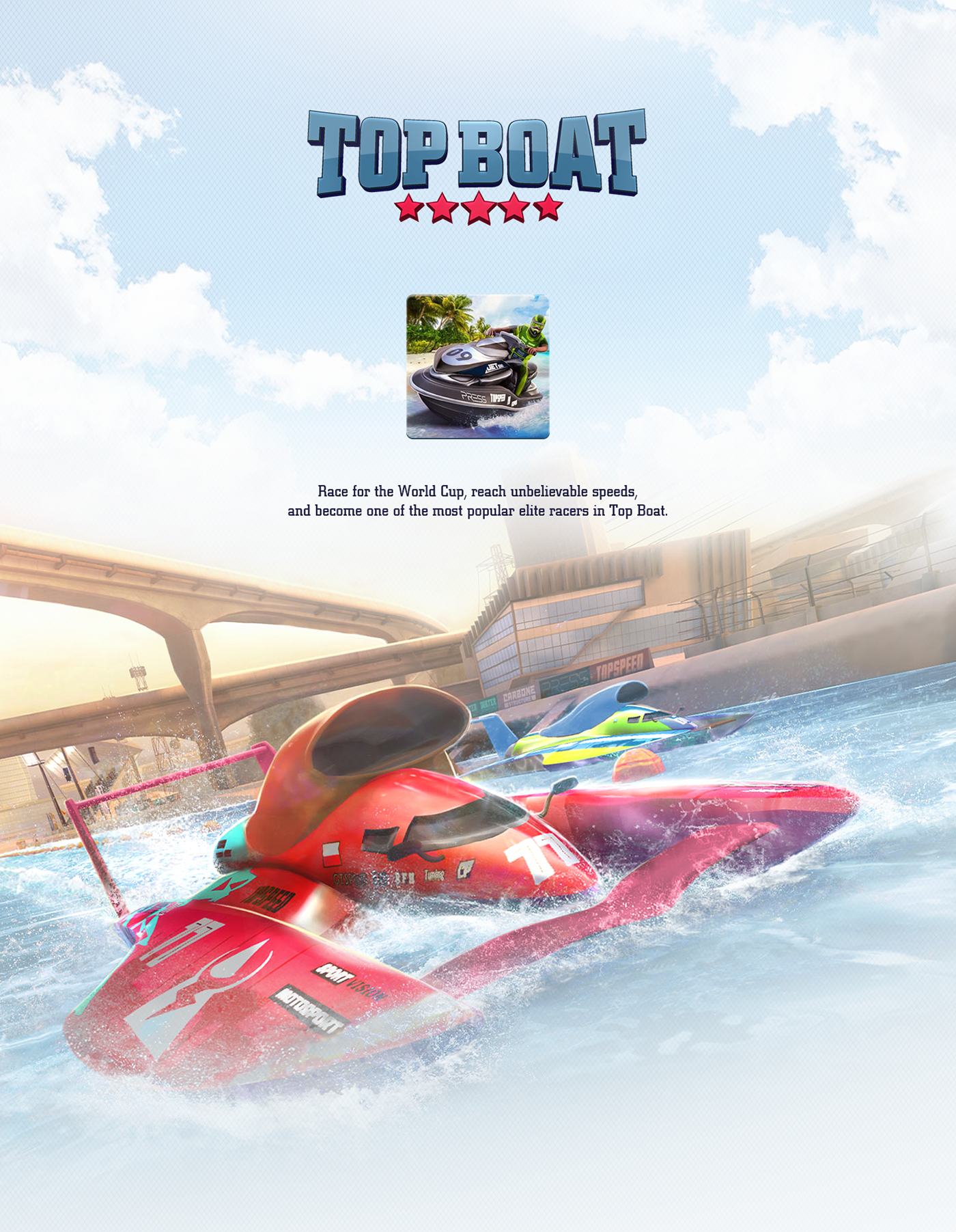 boat mobilegame sport superboat Racing game mobile emblem motion add