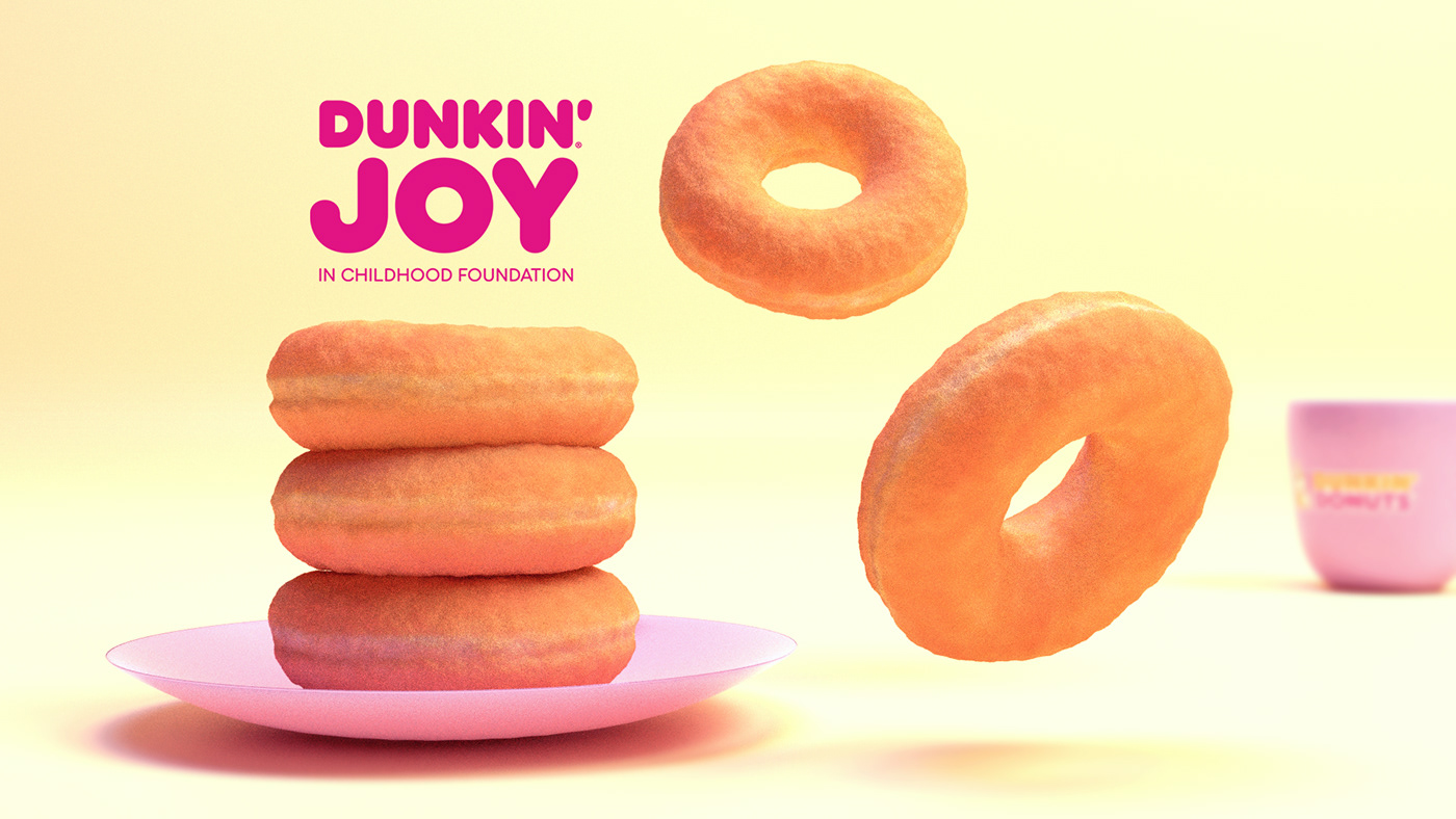 3D cup DiaBx donnuts Dunkin Donuts modeling rander shading