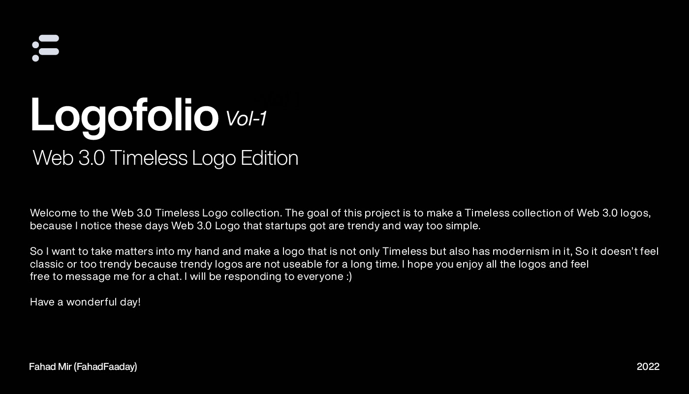 web 3.0 logofolio volume-1 description