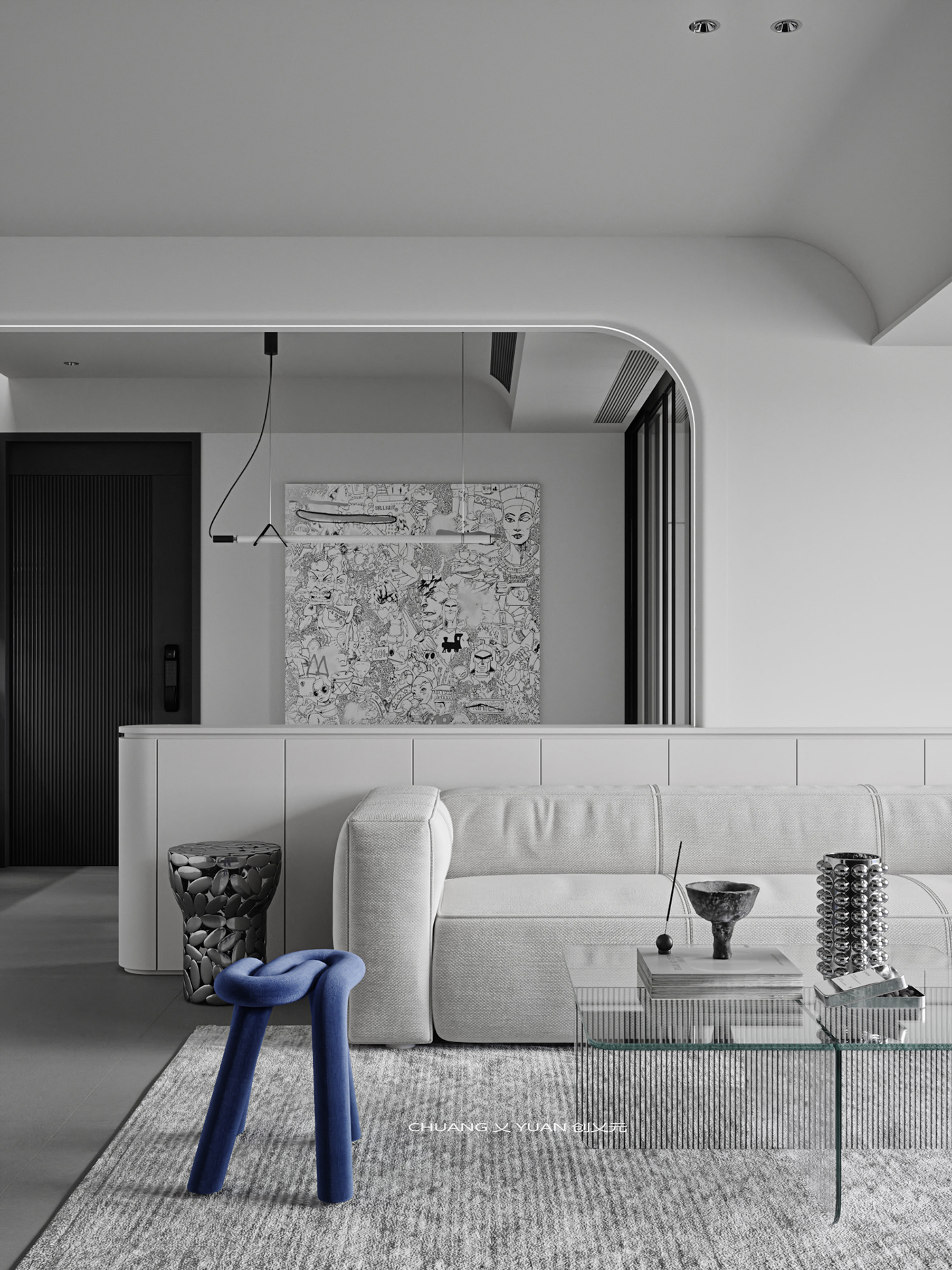 A living room interior design  minimalist style Modern Style simple style 客厅 室内设计 极简风 现代 简约风