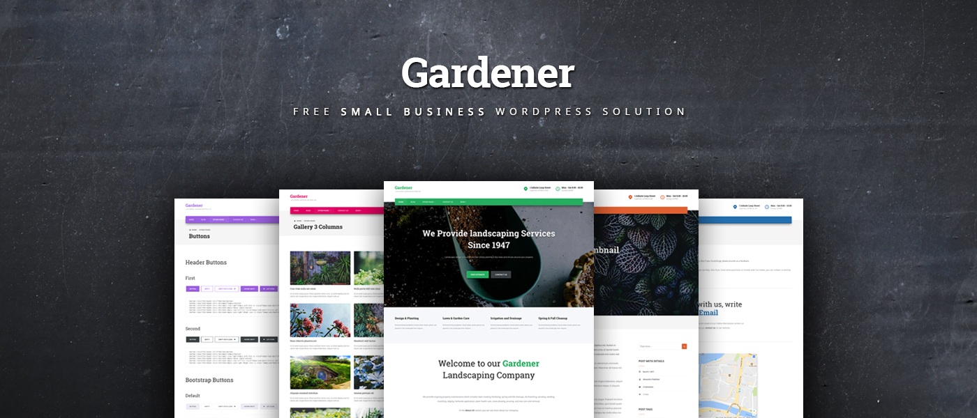 Small Business tempo child theme gardener wordpress template