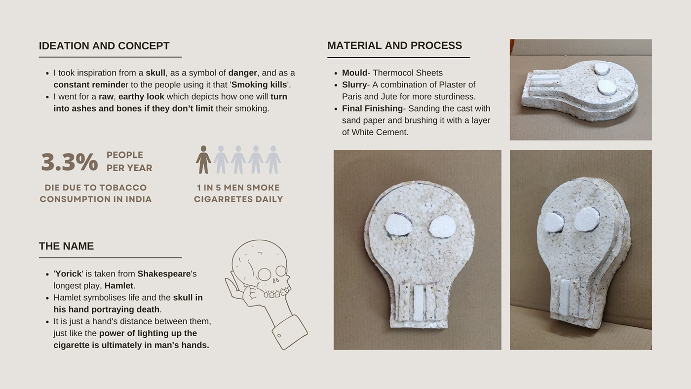 3dmodel ashtray conceptual home decor industrial design  interior design  NIFT product design  prototype smoking