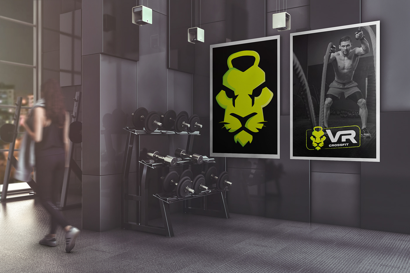 academia Crossfit design gráfico fitness gym Logotipo marca