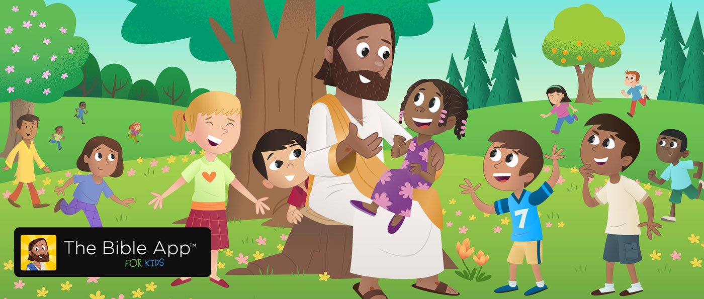 bible app ios iphone android iPad storybook children kids jesus Christian Education vector animated