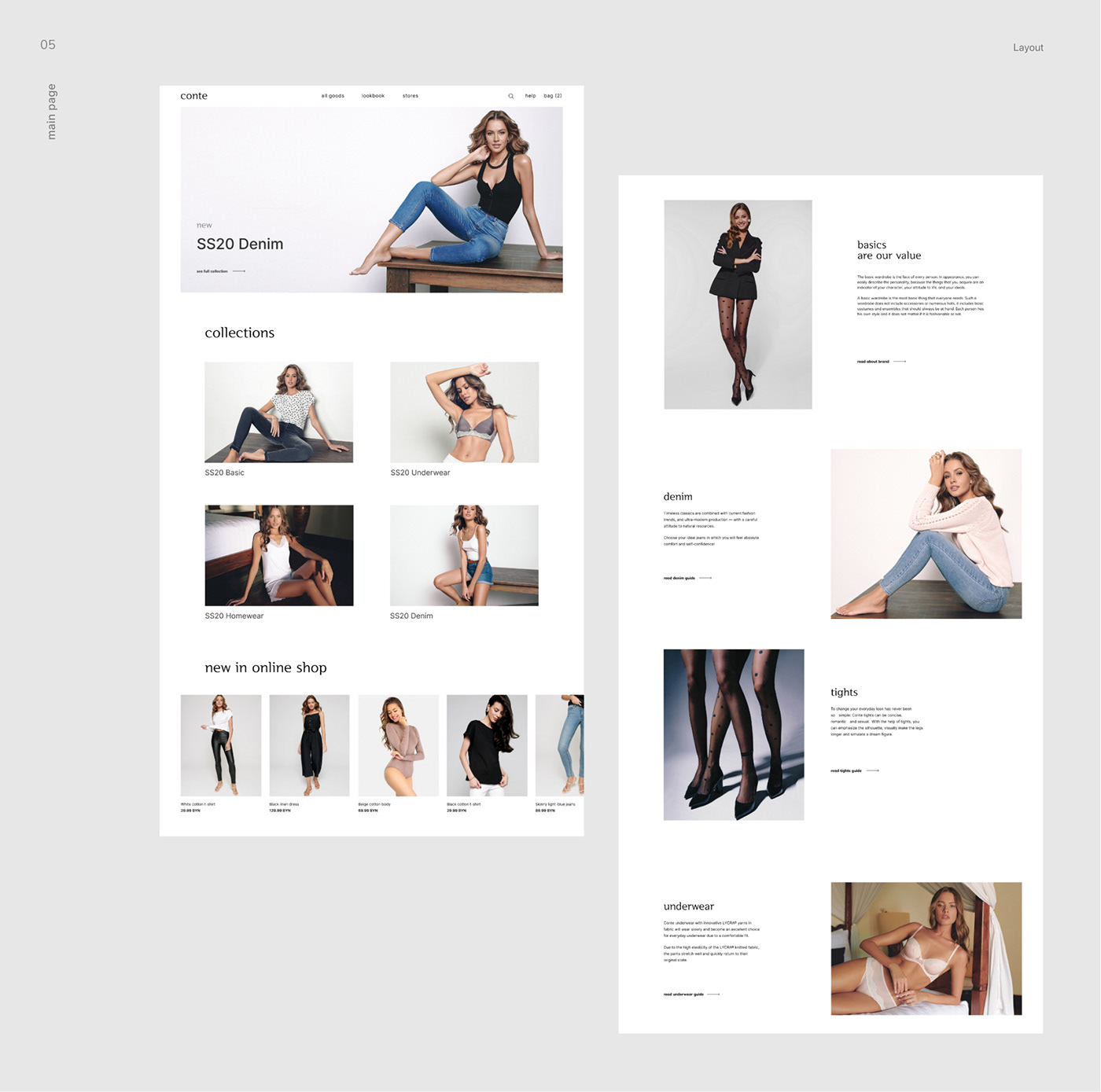 e-commerce Figma local brand online store redesign uprock ux/ui Web Design  Web designer woman wear 