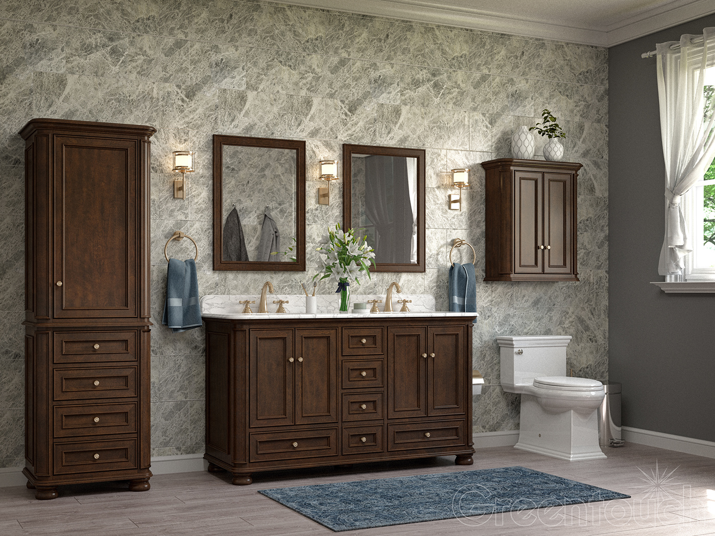 bathroom cozy luxury Marble vanity