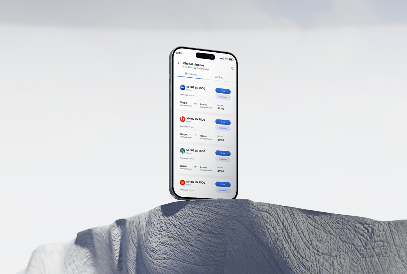 transportation freight Logistics shipping user interface user experience logistic app minimal clean ui ux