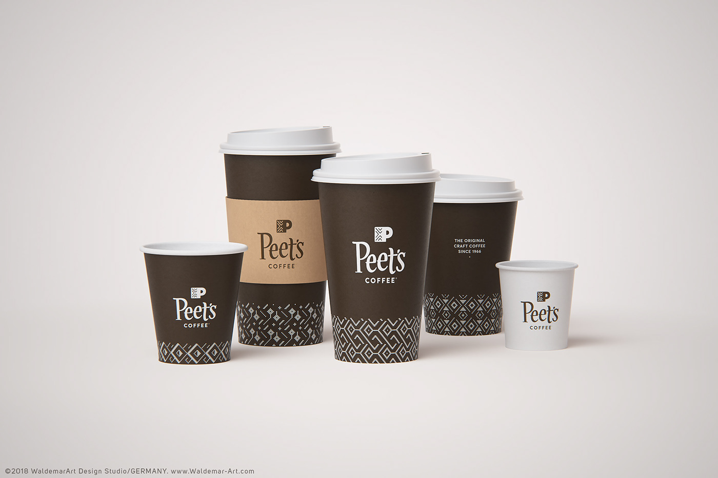 Coffee 3D visualization paper carton plastic drink