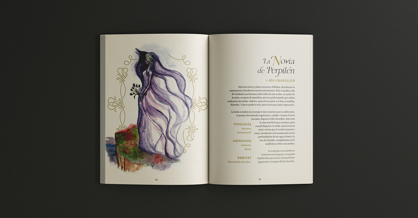 editorial libro Folklore maule patrimonio bestiario ilustracion diseño gráfico regiondelmaule Toponímia