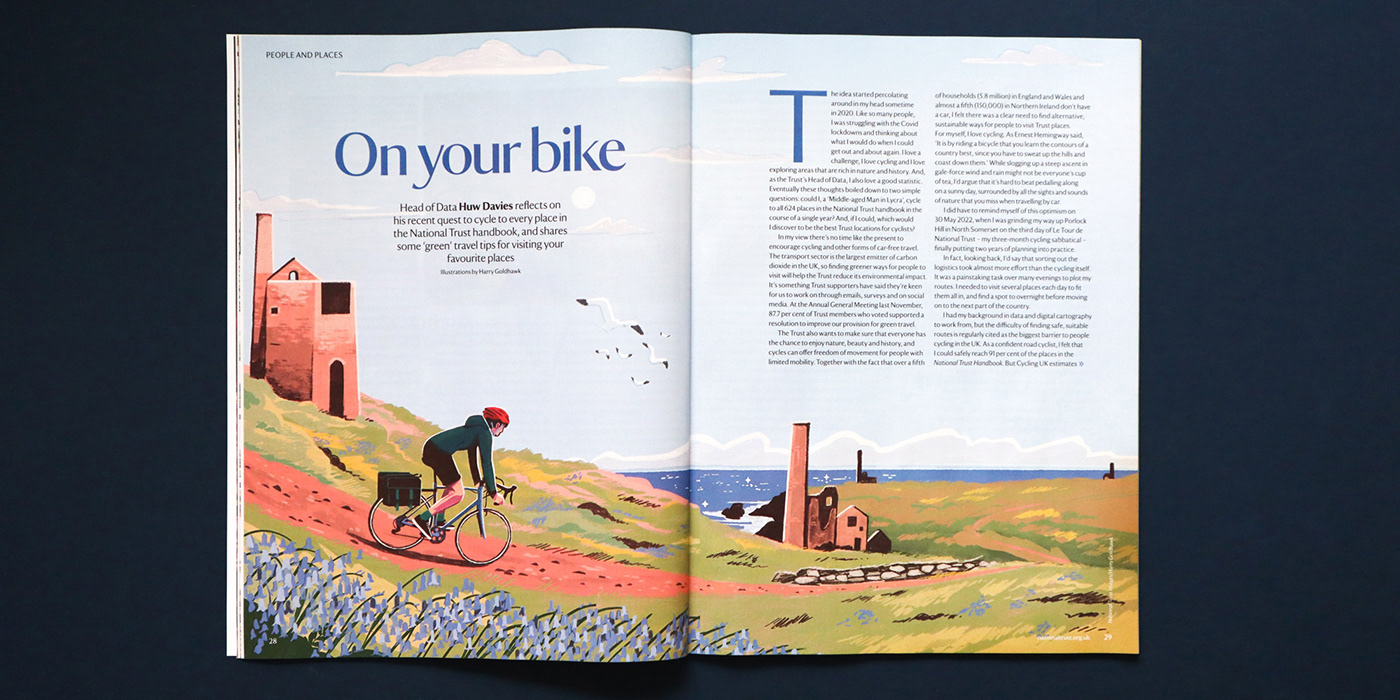 Cycling bike design Magazine Cover Magazine illustration Magazine design bike art bike illustration cornwall bike artwork magazine art
