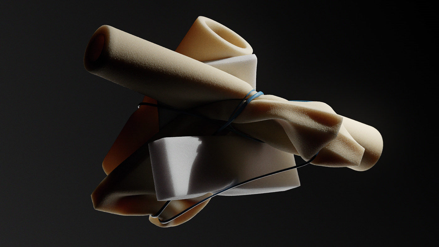 3D abstract blender Foam houdini Render sidefx vellum