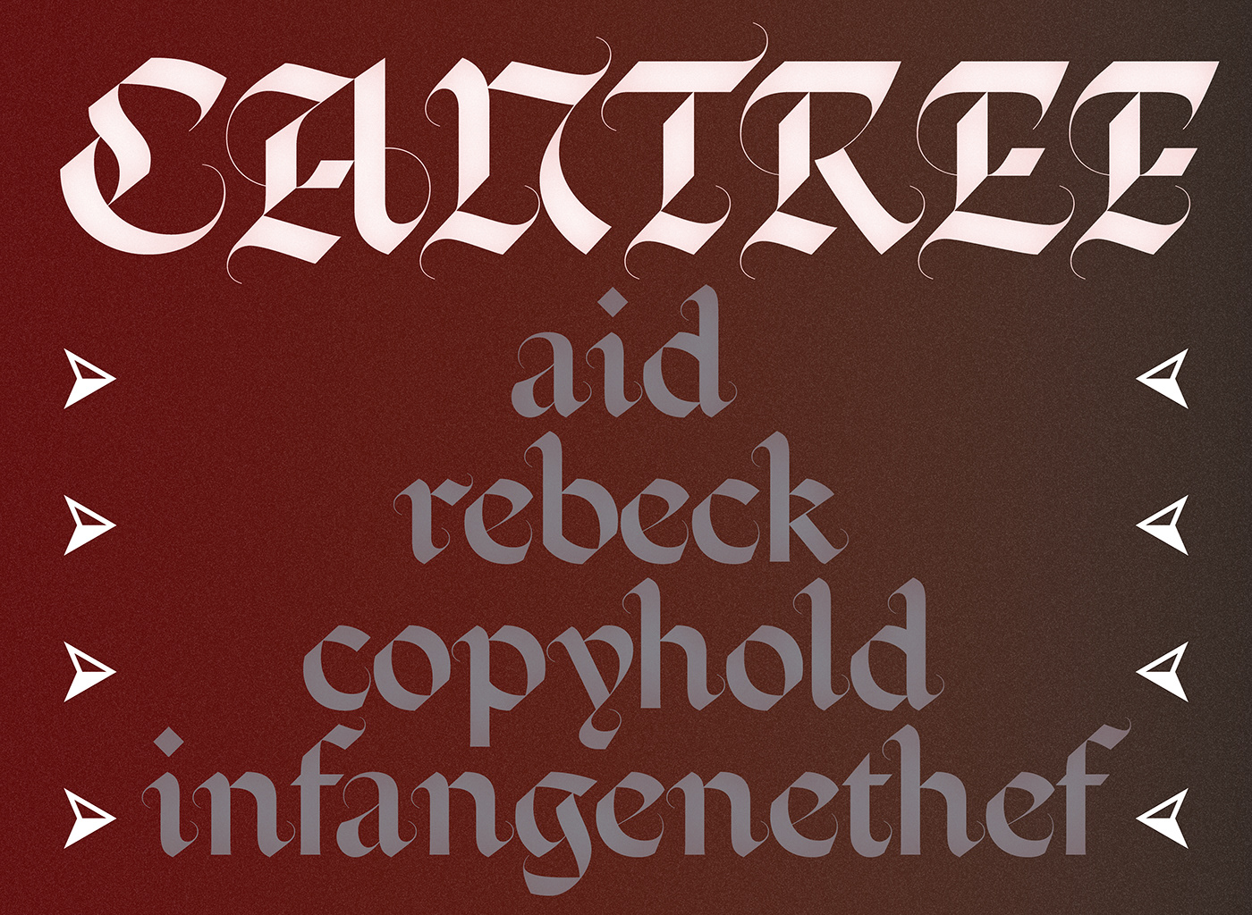 Blackletter Blaze Type emeritus font Fraktur gothic graphicdesign lettering Typeface typography  